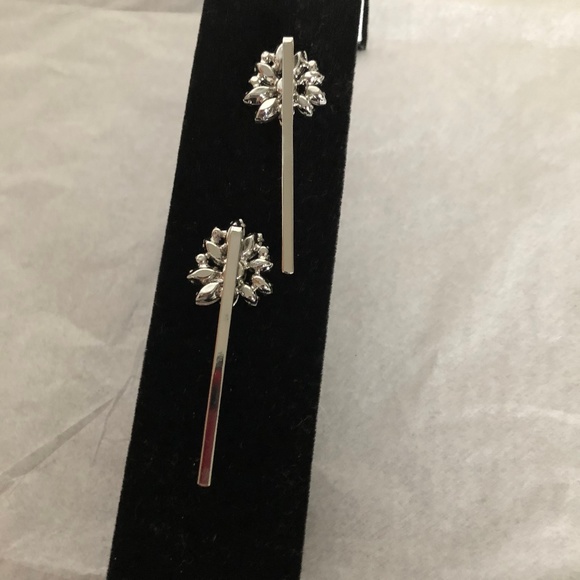 Ann Taylor two hair barrettes marquis & round cut main image 4
